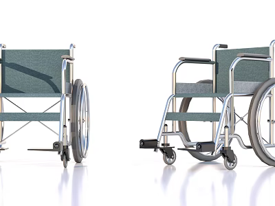 Medical Wheelchair With Durable Metal Frame And Ergonomic Design For Patient Mobility 3d model