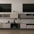 Modern TV Stands With Storage Shelves TV Screens And Decorative Items
