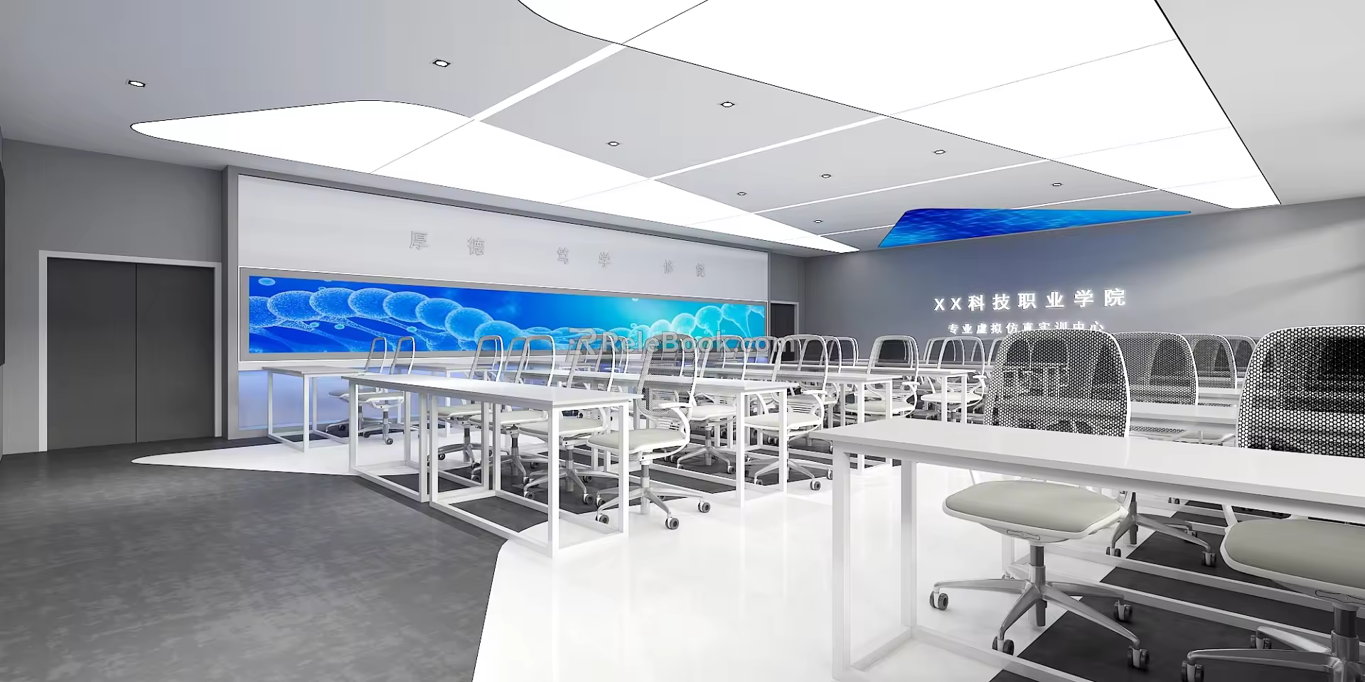 Modern Classroom Virtual Simulation Classroom Computer Classroom Robot Classroom Professional Classroom Maker 3d model