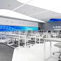 Modern Classroom Virtual Simulation Classroom Computer Classroom Robot Classroom Professional Classroom Maker 3d model