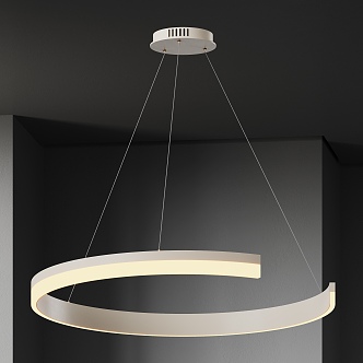 Modern Chandelier Light Luxury Minimalist Cream Style 3d model