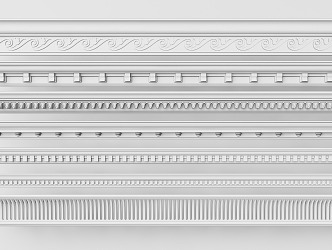 European-style plaster line 3d model