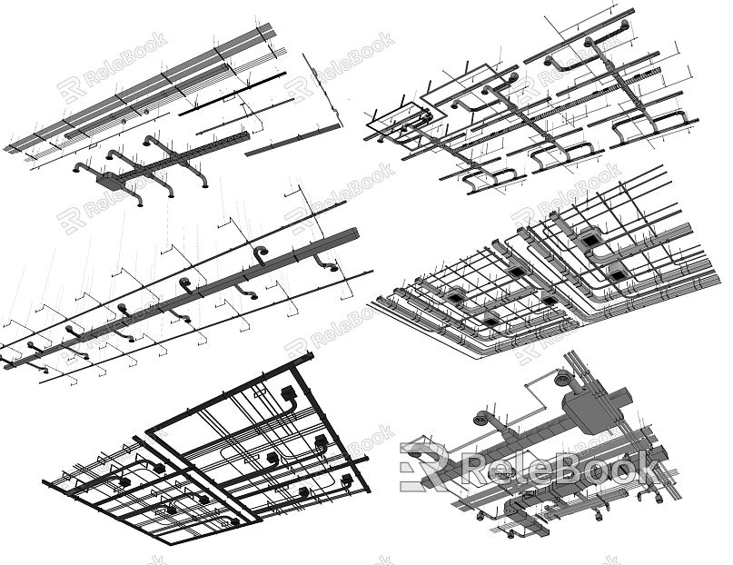 Modern Ceiling Ceiling Ceiling Ceiling Pipeline model