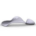 Modern Leisure Chair With Sleek Curved Design And Smooth Light Gray Surface