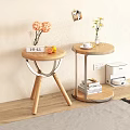 Modern Round Side Tables In Living Room With Decorations