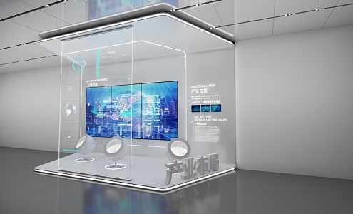 Science and Technology Exhibition Wall 3d model