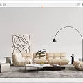 Modern Sofa Coffee Table Combination Multiplayer Sofa Coffee Table Combination 3d model