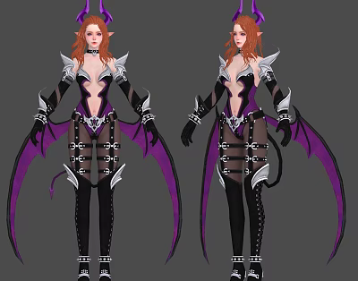 Modern Game Character Elf Beauty 3d model