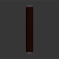 Dark Red Railway Train Car Standing on Railway Track with Metal Wheels