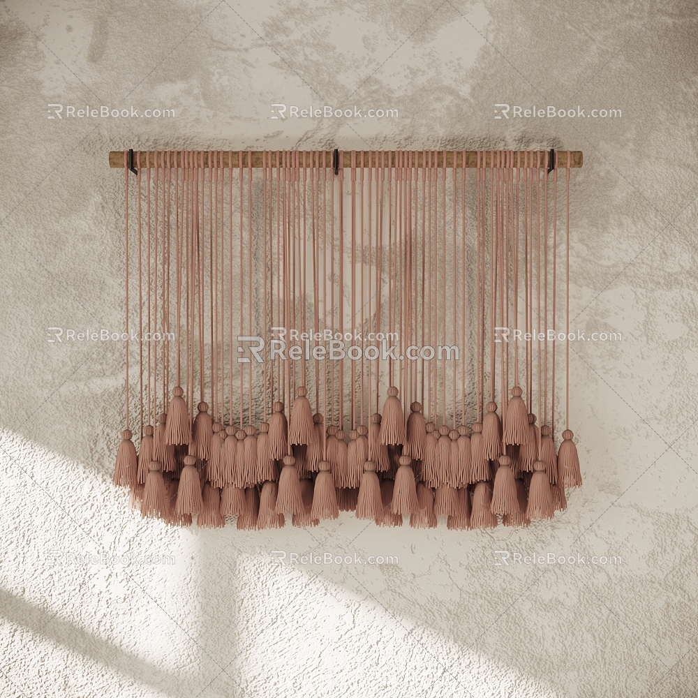 Nordic pendant tassel wall decoration 3d model