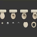 Modern Bathroom Toilets with Various Designs Seats Lids and Flush Accessories