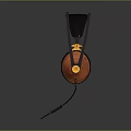 Modern Over Ear Headphones With Orange And Black Design And Yellow Accents
