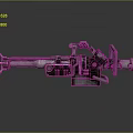 Browning Machine Gun Browning Gatling White Machine Gun Machine Gun Bullet Military 3d model