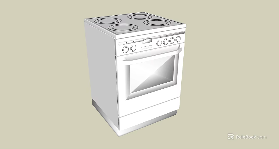Modern Electric Stove Oven Combo Kitchen Appliance For Home Cooking 3d model 