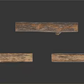 Arbor Wood Crafted Handles With Natural Grain And Smooth Surface Texture 3d model