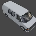 White Cargo Van With Multiple Side Windows And Modern Exterior Design
