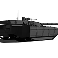 Modern Military Tank Design Featuring Long Gun Barrel Turret And Armor