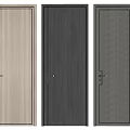 Elegant Interior Swing Doors With Various Wood Grain Patterns And Colors 3d model
