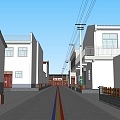 New Chinese Road Rural Street 3d model