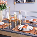 Modern Tableware Ornaments Combination 3d model
