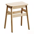 Modern Wooden Bar Stools With Simple Light Wood Design For Kitchen Counter