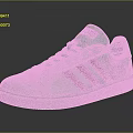 Stylish White Lace Up Sneakers With Three Brown Stripes And Low Top Design
