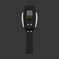 Handheld Black Weapon Device With Digital Screen And Control Buttons