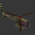 Green Military Helicopter Model Featuring Rotor Blades Transparent Windows And Star Insignia
