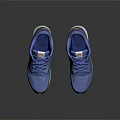 Blue Nike Sports Sneakers With White Sole And Blue Laces