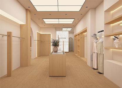 Clothing Store Clothing Store Door Log Style Clothing Store 3d model