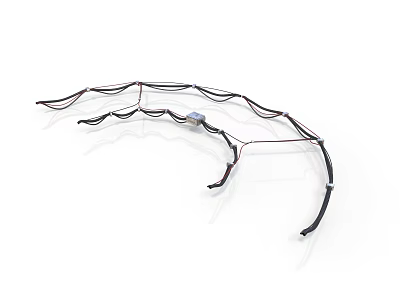 Curved Steel Structural Component With Multi Jointed Design For Vehicle Chassis 3d model