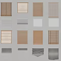 Different Blinds Styles With Various Colors And Modern Interior Design Options 3d model