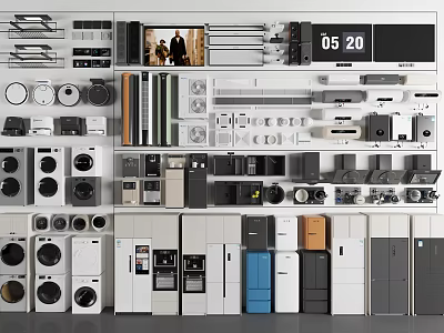 Diverse Smart Machines Collection Featuring Various Intelligent Home Appliances And Electronic Devices 3d model