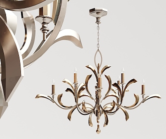 Modern chandelier metal chandelier 3d model