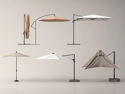 Modern Floor Lamp With Adjustable Arm Metal Base And Linen Shade For Living Room 3d model