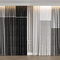 Modern Home Curtain Combination Curtain Bedroom Curtain Living Room Curtain Color Combination Curtain 3d model