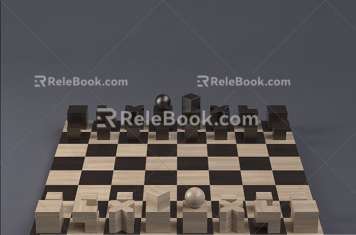 Modern Chess 3d model