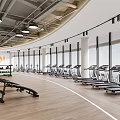 Spacious Fitness Studio Interior With Yoga Equipment