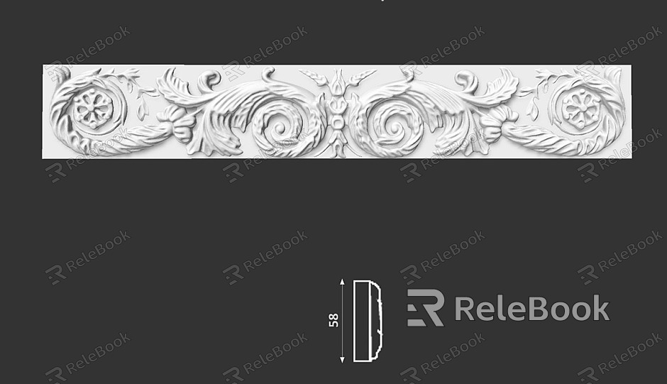 Gypsum Carved Line, Patchwork Corner, Roman Column Modeling, French European Style Gypsum Line, High-end Villa, Simple European Style model