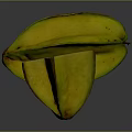 Star Shaped Carambola Fruits With Yellow Red Edges Whole And Sliced On Dark Background