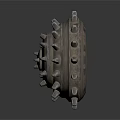 Heavy Duty Industrial Metal Wheel With Sharp Spikes And Bolted Construction Design