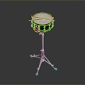 Professional Snare Drum Equipment With Adjustable Metal Stand And White Drumhead