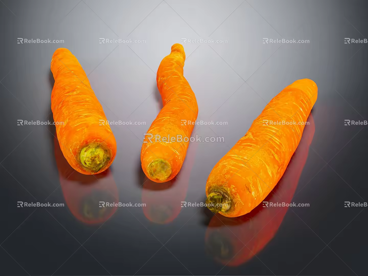 Modern radish carrot 3d model
