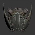 Industrial Mechanical Device With Spiked Armored Shell Dual Pipes And Nozzles