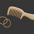 Golden Daily Life Essentials Smooth Comb And Shiny Hair Rings Design