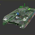 3D Rendered Modern Military Tank With Camouflage Armor Turret And Cannon