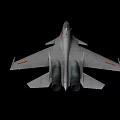 Modern Advanced Silver Gray Fighter Jet With Red Star Markings And Mounted Missiles