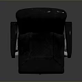 Modern Leather Office Chair With High Back Armrests And Swivel Wheels