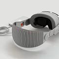 Advanced VR Headset And Controller Design With Carbon Fiber And Blue Lens Accessories