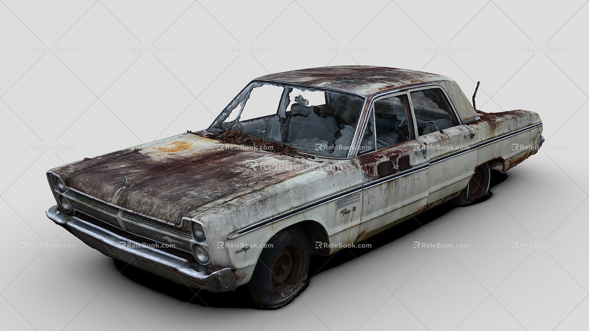 The wrecked rampage car 3d model